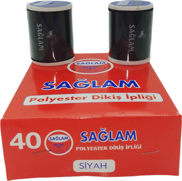 DİKİŞ İPLİK 6 ADET  900 MT SİYAH  - Image 1
