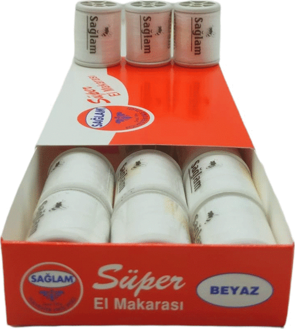 DİKİŞ İPLİK 900 MT 6 ADET  BEYAZ  - Image 1