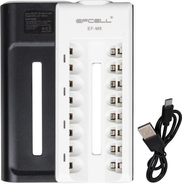 EFCELL M8 AA/AAA 8Lİ PİL ŞARJ CİHAZI  - Image 1