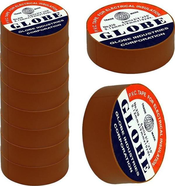 GLOBE İZOLE BANT KAHVERENGİ 10LUK  0.13MMX19MM  - Image 1