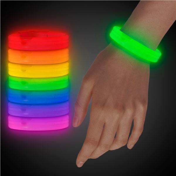 Glow Partisi Glow Stick Ekstra Kalın Fosforlu Bileklik  6 Renk 6 Adet  - Image 1