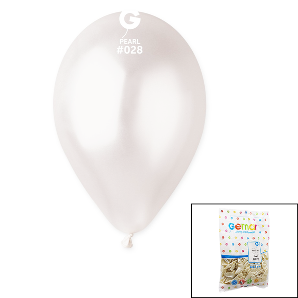 GM-110-28 METALİK - BEYAZ BALON 11&amp;apos;&amp;apos; - 28CM - 100 ADET  - Image 1