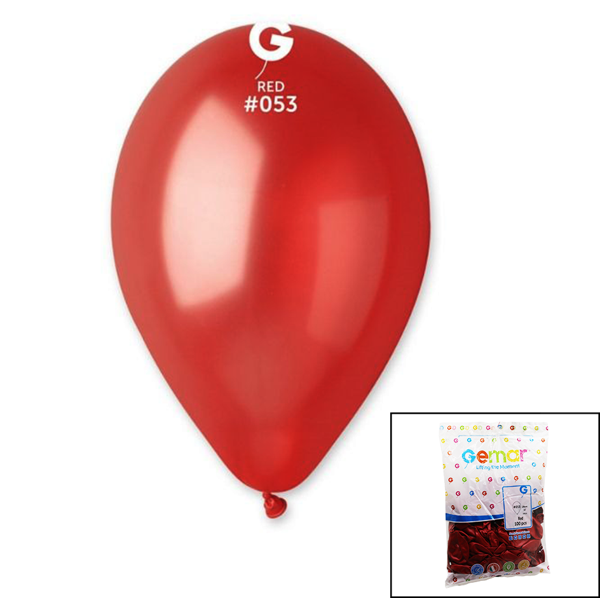 GM-110-53 METALİK - KIRMIZI BALON 11&amp;apos;&amp;apos; - 28CM - 100 ADET  - Image 1