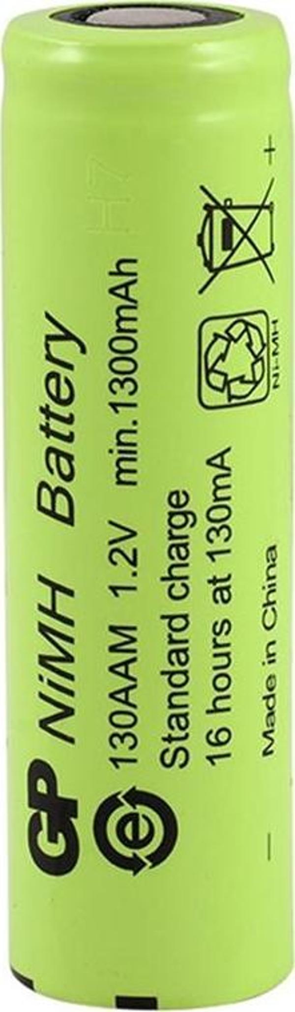 GP 130AAM 1.2 VOLT 1300 MA DUZ-KAFA ŞARJLI KALEM PİL - Image 1