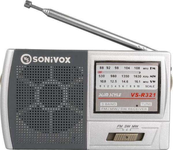 GÜMÜŞ RENK CEP TİPİ ANALOG FM RADYO VS-R321  - Image 1