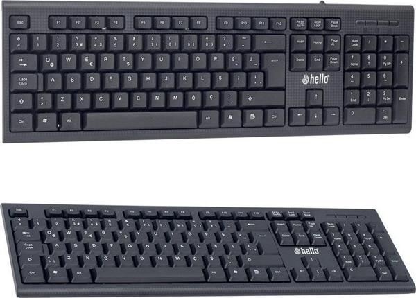 HELLO HL-18742 USB KABLOLU STANDART Q KLAVYE  - Image 1