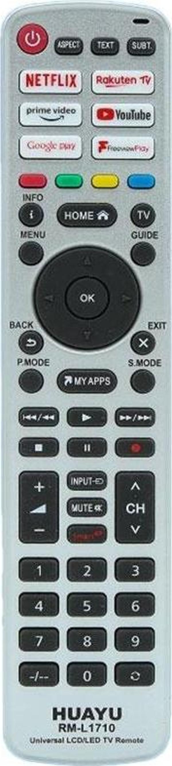HUAYU KL RM-L1710 UNIVERSAL NETFLIX-PRIME VIDEO-YOUTUBE-RAKUTEN TV-GOOGLE PLAY TUŞLU LCD LED TV KUMA - Image 1