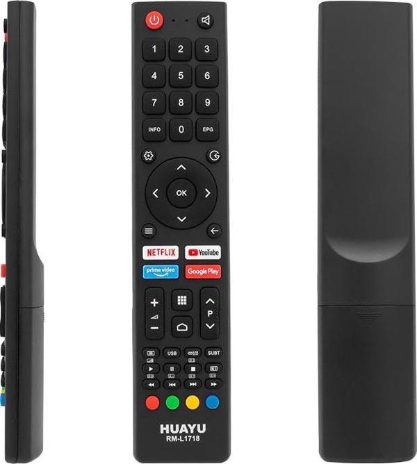 HUAYU KL RM-L1718 CHANGHONG NETFLIX- YOUTUBE- PRIME VIDEO- GOOGLE PLAY TUŞLU UNIVERSAL LCD-LED TV KU - Image 1