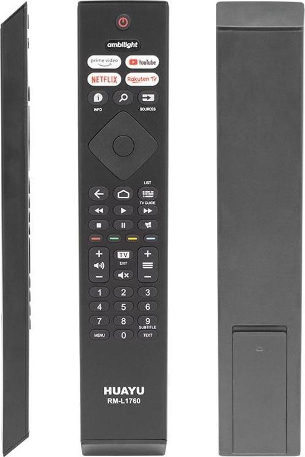 HUAYU KL RM-L1760 PHILIPS AMBILIGHT-NETFLIX-PRIME VIDEO-YOUTUBE-RAKUTEN TV TUŞLU LED TV KUMANDASI (4 - Image 1