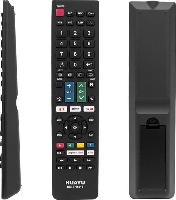 HUAYU KL RM-SH1516 SHARP NETFLIX- YOUTUBE- PRIME VIDEO TUŞLU UNIVERSAL LCD-LED TV KUMANDA  - Image 1