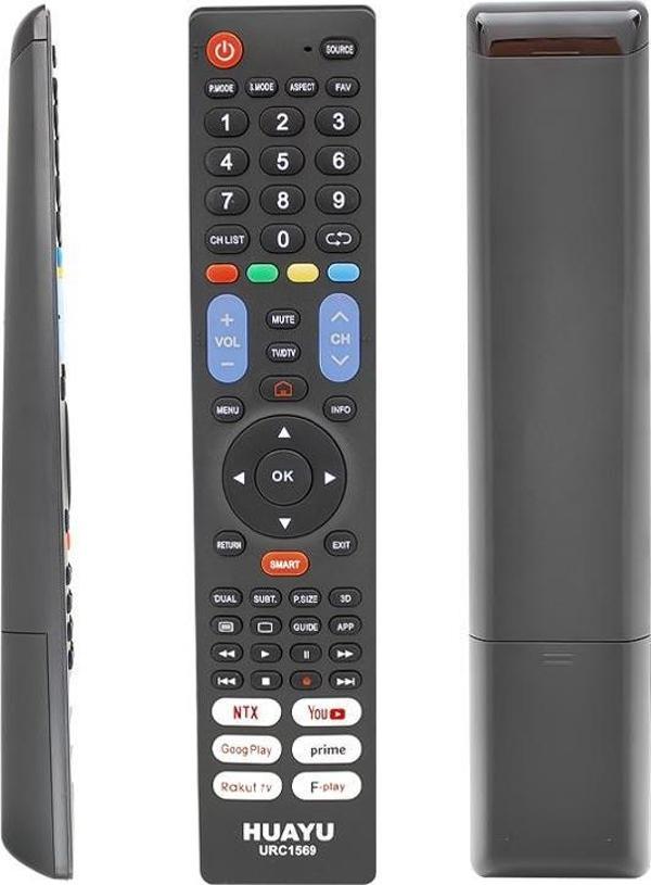 HUAYU KL URC1569 NETFLIX-YOUTUBE-PRIME VIDEO-GOOGLE PLAY-RAKUTEN TUŞLU 7IN1 UNİVERSAL LCD LED TV AKI - Image 1
