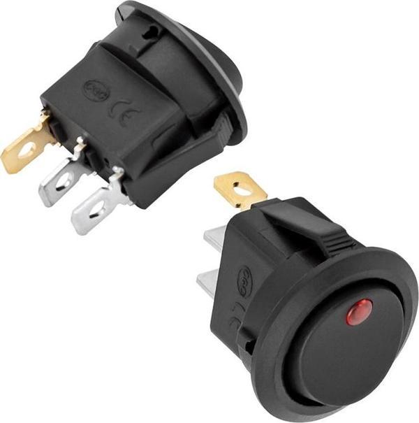 IC-132A 3 PİNLİ ON-OFF 12VOLT DC 20 AMPER IŞIKLI ANAHTAR  - Image 1