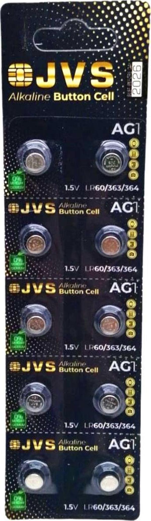 JVS AG1 1.5V LR60 SAAT PİLİ 10LU KART  - Image 1
