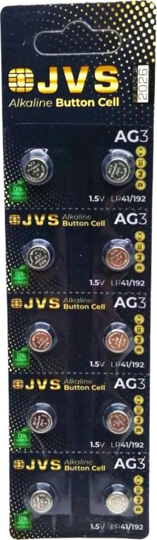 JVS AG3 1.5V LR41 SAAT PİLİ 10LU KART  - Image 1