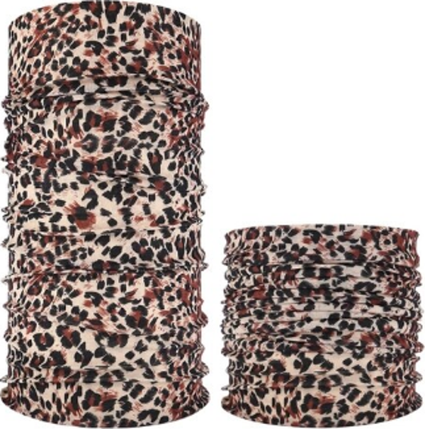 Koyu Renk Leopar Baf Bandana Maske  - Image 1