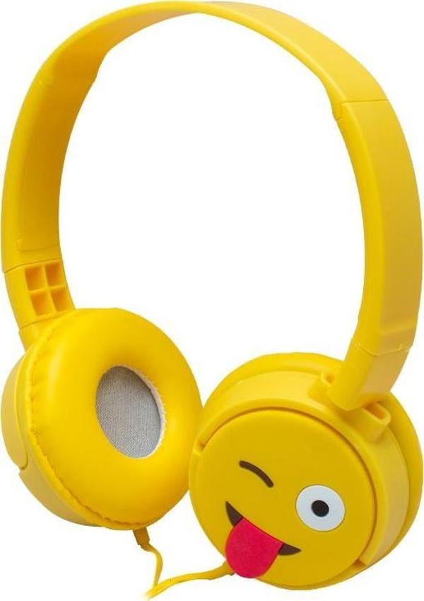 KT-3156 3.5MM JACKLI KULAKÜSTÜ KABLOLU EMOJİ KULAKLIK  - Image 1