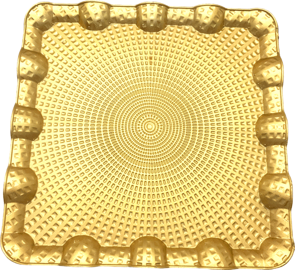 KÜÇÜK KARE GOLD SUNUM TEPSİ PLASTİK  - Image 1