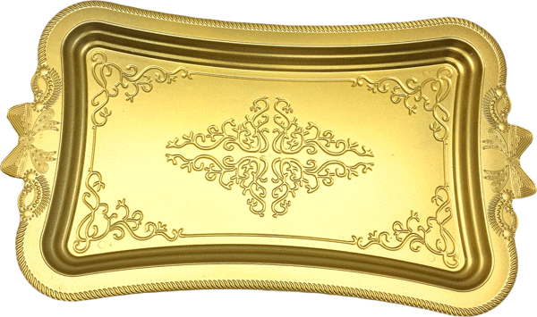 KURDELE GOLD SUNUM TEPSİ PLASTİK  - Image 1