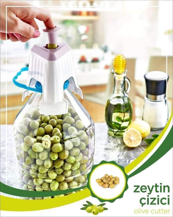 Kolay Zeytin Dilme Çizme Aparatı Pratik Kolay Zeytin Çizici Alet  - Image 1