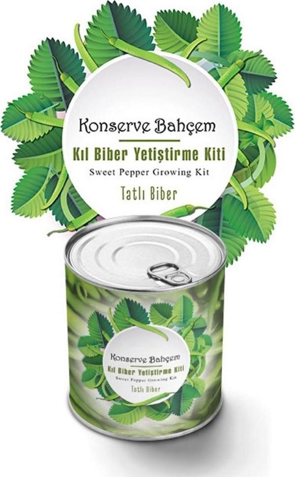 Konserve Bahçem Evde Konservede Tatlı Sivri Biber Yetiştirme Kiti  - Image 1