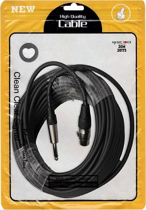 LD379B 6.3MM MONO ERKEK + CANON DİŞİ 20 METRE KABLO  - Image 1