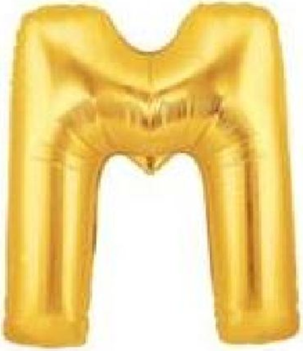 M Harf Folyo Balon Altın Renk  40 inç  - Image 1