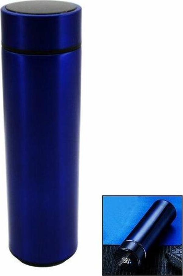 LED Sıcaklık Göstergeli Akıllı Vakumlu Yalıtımlı Termos 500ML -  Mavi  - Image 1