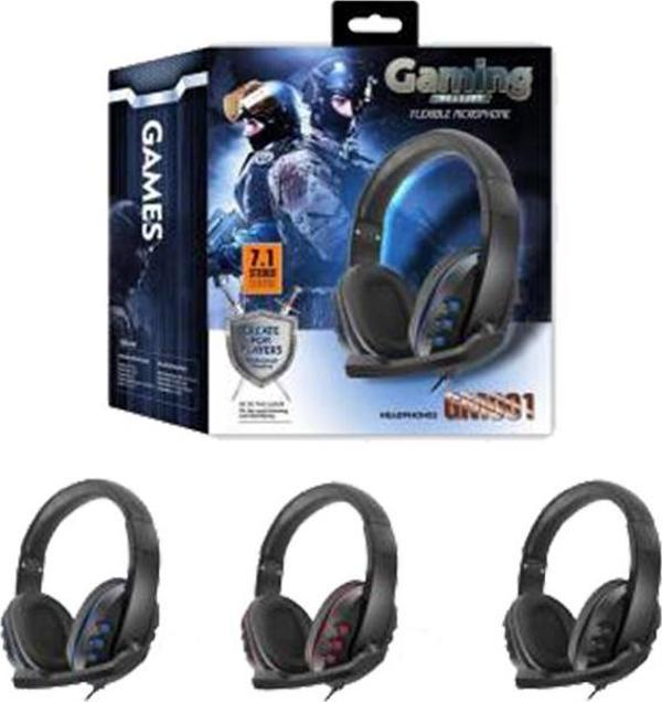 MAGICVOICE GM001 PS-488 3.5MM AUX GİRİŞLİ 7.1 STEREO KULAKÜSTÜ MİKROFONLU OYUNCU KULAKLIK  - Image 1