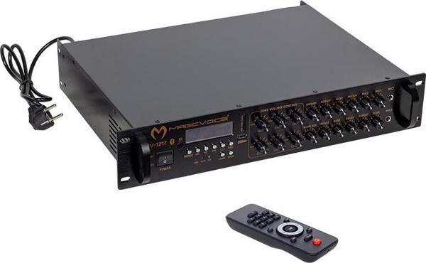 MAGICVOICE MV-1217 USB BT-UK 6 ZON ANFİ RMS 50W*1CH +4-16-70-100V TRAFOLU  - Image 1
