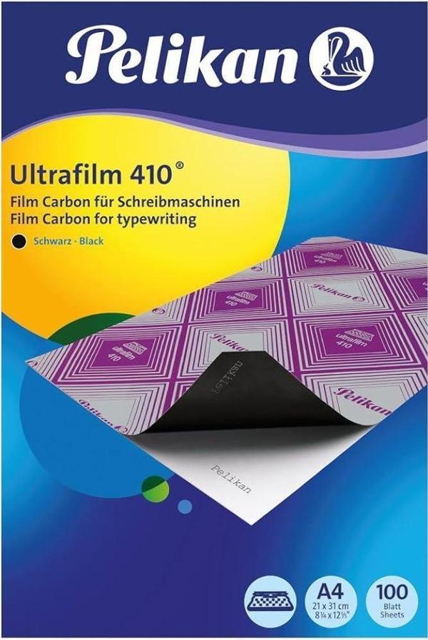 PELİKAN KARBON KAĞIDI ULTRAFİLM 410 SİYAH 100 LÜ - Image 1