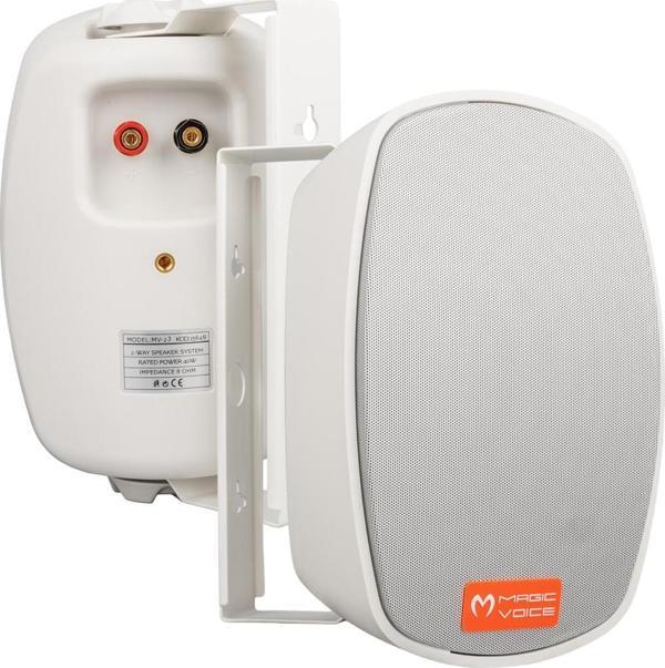 MAGICVOICE MV-23 12 CM 40 WATT 2Lİ TAKIM BEYAZ TRAFOSUZ SÜTUN HOPARLÖR  - Image 1