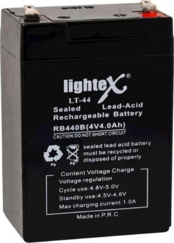LIGHTEX LT-44 4 VOLT - 4 AMPER KURU AKÜ (IŞILDAK AKÜSÜ)  - Image 1