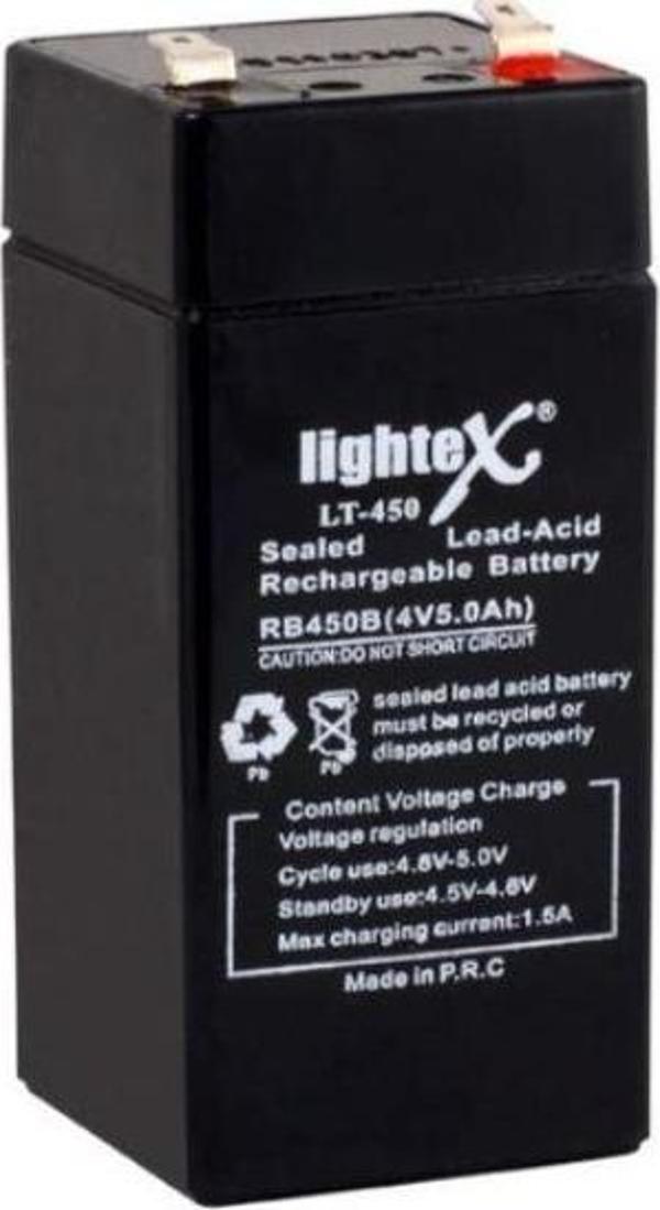 LIGHTEX LT-450 4 VOLT - 5 AMPER KURU AKÜ (IŞILDAK AKÜSÜ)  - Image 1