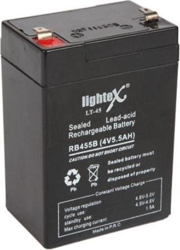 LIGHTEX LT-45N 4 VOLT - 5 AMPER KURU AKÜ (IŞILDAK AKÜSÜ)  - Image 1