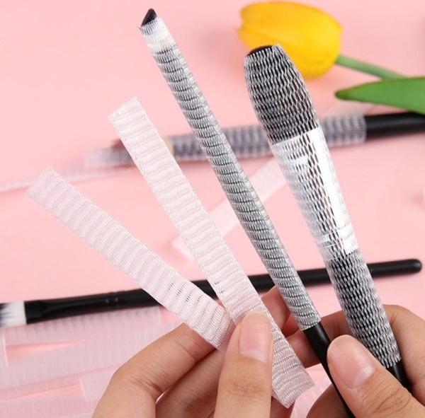Makyaj Far Allık Kontür Eyeliner Fırça Malzemeleri Ürünleri Koruyucu File Kapak Örgü Kılıf Set 20li  - Image 1