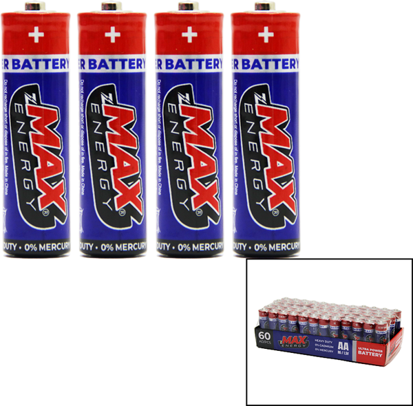 MAX ENERGY MAX-0636 PVC KALEM PİL 60 ADET  - Image 1