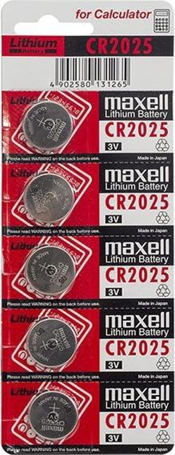 Maxell CR2025 3V LITYUM PARA PİL 5Lİ PAKET - Image 1
