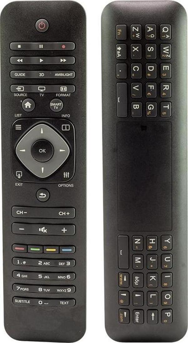 ORJİNAL KL PHILIPS TVRC51312/12 YKF315-Z01 KLAVYELİ KUMANDA SİYAH  - Image 1