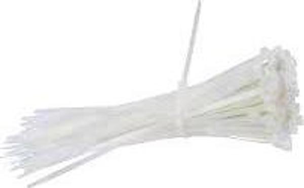 PLASTİK ÇIRT KELEPÇE 100 ADET BEYAZ 3.6X150MM  - Image 1