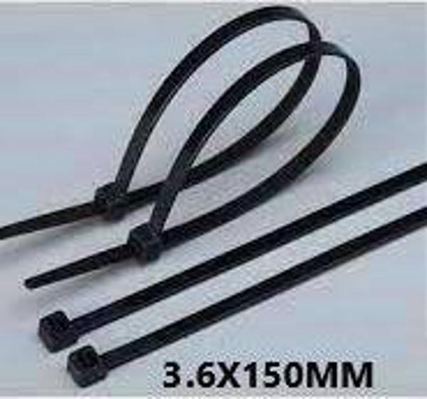 PLASTİK ÇIRT KELEPÇE 100 ADET SİYAH 3.6X150MM  - Image 1