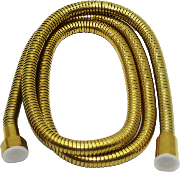 POŞETLİ GOLD SARI ÖRGÜLÜ DUŞ HORTUMU SPİRALİ 150CM  - Image 1