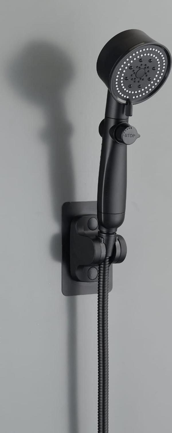 ROYAL SİYAH PERVANELİ KADEMELİ STOPLU  DUŞ BAŞLIK  - Image 1