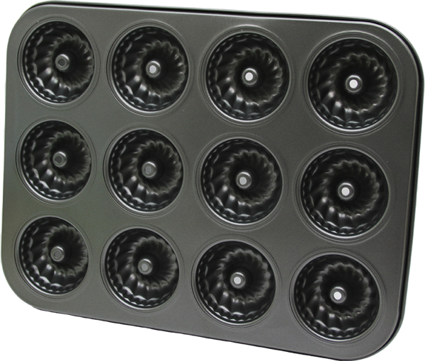RÜZGAR GÜLÜ ŞEKİL 12 GÖZLÜ METAL MUFFIN KALIP  - Image 1