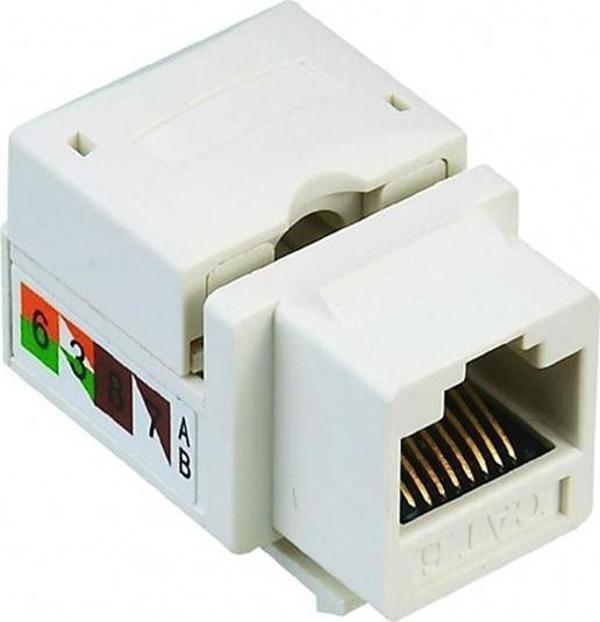 RJ 45 ŞASE 8P8C UTP CAT6  90 DERECE KEYSTONE JACK  - Image 1