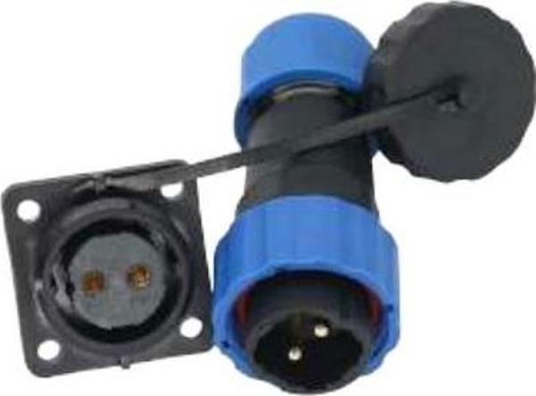 SD16 SU GEÇİRMEZ 2 PİN 16 MM DÖRTGEN KONNEKTÖR (FİŞ-SOKET / ERKEK-DİŞİ)  - Image 1