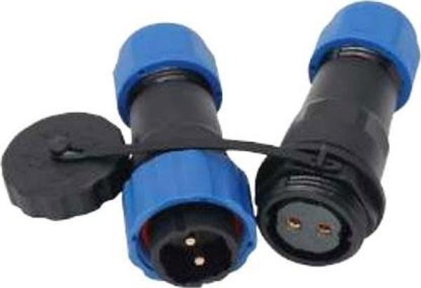 SD16 SU GEÇİRMEZ 2 PİN ERKEK-DİŞİ 16 MM KONNEKTÖR TAKIMI  - Image 1