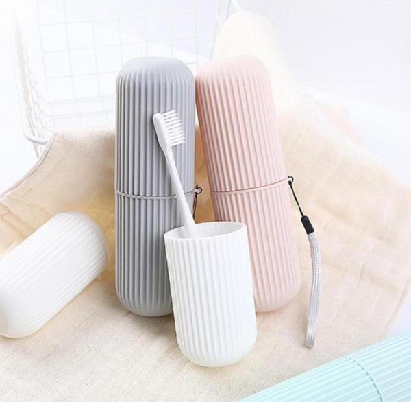 Seyahat Tipi Plastik Diş Fırçası Gözlük Kalem Fırça Erzak Saklama Kabı Düzenleme Kalemlik  - Image 1