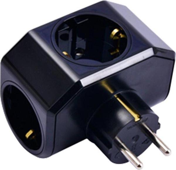 SİYAH YONCA PLUS 3LÜ TOPRAKLI PRİZ FİŞ 04-ZM  - Image 1