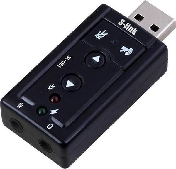 S-LINK SL-U61 USB SES KARTI 2.0 ÇEVİRİCİ ADAPTÖR  - Image 1