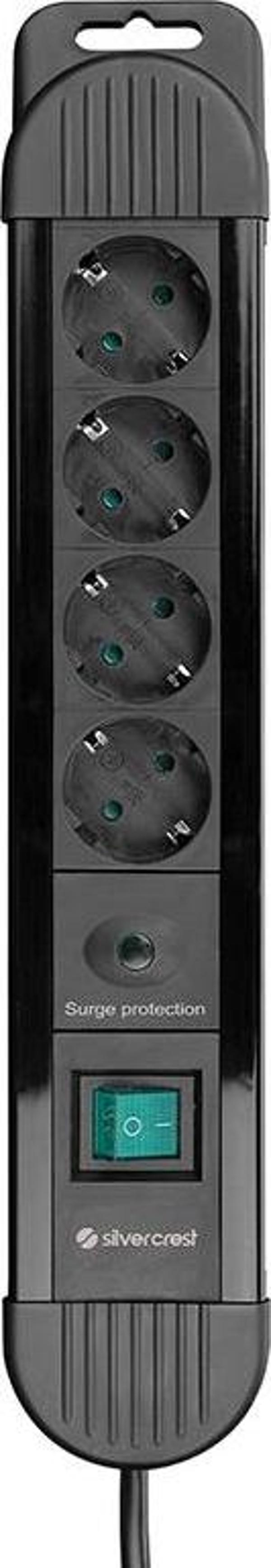 SILVER CREST SCKS04 1.5M 900 JOULE 4LÜ AKIM KORUMALI GRİ PRİZ  - Image 1